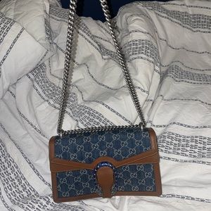 Gucci blue denim bag